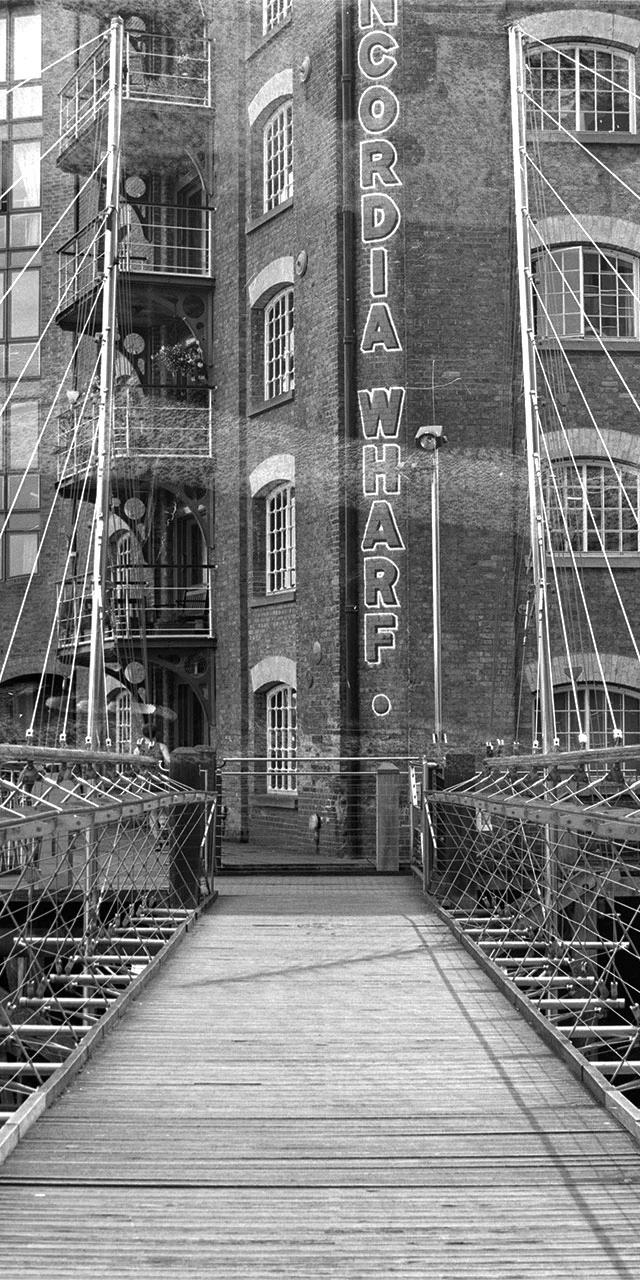 Concordia wharf bridge, London